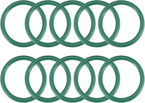 uxcell Fluorine Rubber O-Rings, 35mm OD 28mm ID 3.5mm Width FKM Seal Gasket for Machinery Plumbing, Green, Pack of 10 in Saudi Arabia