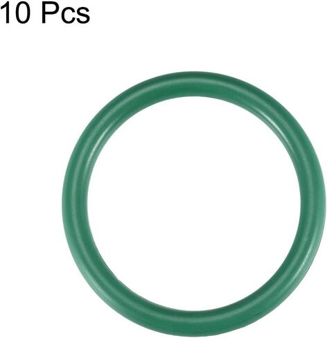 uxcell Fluorine Rubber O-Rings, 35mm OD 28mm ID 3.5mm Width FKM Seal Gasket for Machinery Plumbing, Green, Pack of 10 in Saudi Arabia