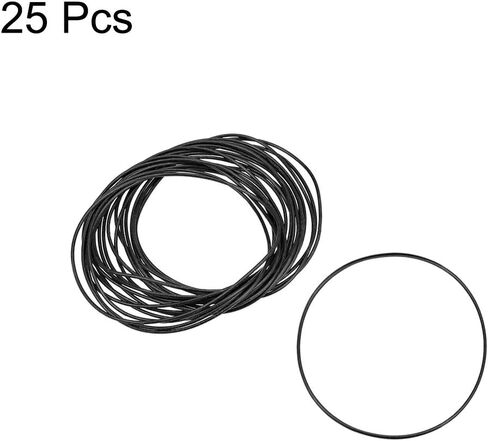 uxcell Nitrile Rubber O-Rings 75mm OD 72mm ID 1.5mm Width, Metric Nitrile Rubber Sealing Gasket, Pack of 25 in Saudi Arabia