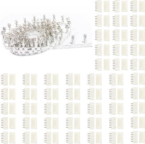 50pcs 2.54mm KF2510 Connector Kit with 2510 Female Pin Headers Terminals 0.1" 2 Pin Housing Connector Adapter Plug (XH 6P Kit (50pcs)) in Saudi Arabia