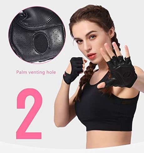 Anser 7150282 Woman Half Finger Girl Short Fingerless Gloves for Indoor Yoga Gym Fitness Body Building Training in Saudi Arabia