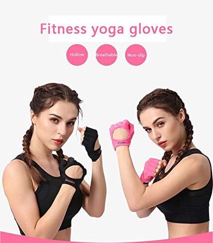 Anser 7150282 Woman Half Finger Girl Short Fingerless Gloves for Indoor Yoga Gym Fitness Body Building Training in Saudi Arabia