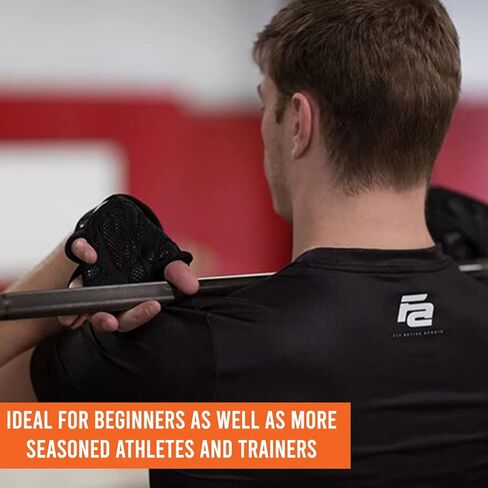 قفازات تمرين رفع الأثقال جيدة التهوية 2.0 من Fit Active Sports مع أغطية للمعصم - مقابض تمرين رفع الأثقال للرجال والنساء - راحة اليد المحسنة الجديدة in Kuwait