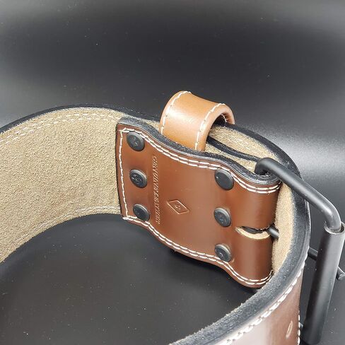 Potenza Fitness Classic Powerlifting Belt | 4 inch | 10 mm | Powerlifting, Strongman, Bodybuilding | Genuine Leather | Single Prong | Back Support in Saudi Arabia
