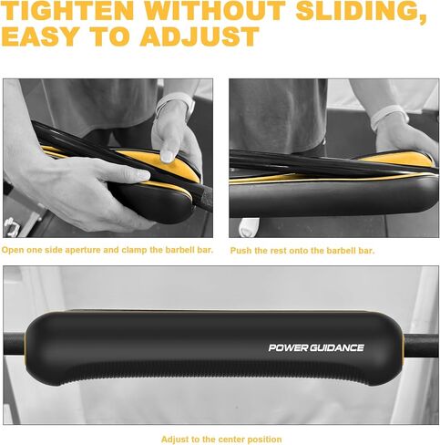 وسادة القرفصاء من POWER GUIDANCE - وسادة واقية للرقبة والكتف، مادة البولي يوريثين المطورة 2023، تناسب جميع قضبان الحديد، إعداد سريع وسهل التنظيف in Kuwait