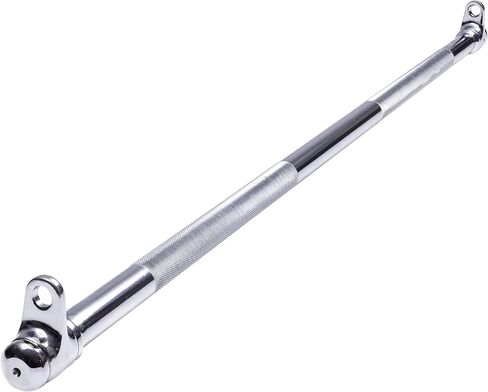 AmStaff 48 بوصة مستقيم Ez Curl شريط سحب للأسفل مع خطاف مزدوج دوار لآلات الكابلات ذات البكرة المزدوجة، ملحق متعدد الأغراض للمدرب الوظيفي in Saudi Arabia