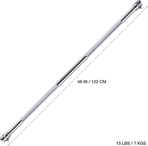AmStaff 48 بوصة مستقيم Ez Curl شريط سحب للأسفل مع خطاف مزدوج دوار لآلات الكابلات ذات البكرة المزدوجة، ملحق متعدد الأغراض للمدرب الوظيفي in Saudi Arabia