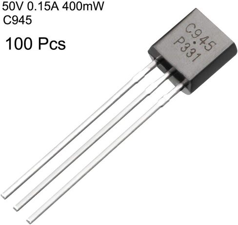 Uxcell 100 قطعة ترانزستور C945 بلاستيك مغلف الطاقة TO-92 ترانزستور NPN 50V 0.15A 400mW in Kuwait