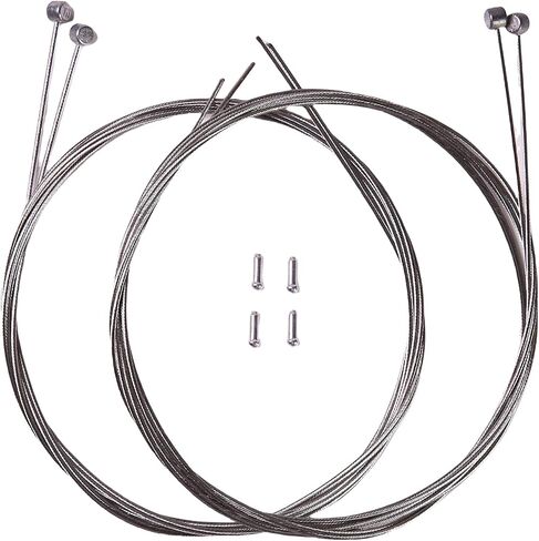 Stainless steel bike brake cables, bike brake cord core,MTB,Road bike brake cables set，include Free Cable End Crimps Kit，4pcs… (MTB -1.7M), Standard size, argent in Saudi Arabia