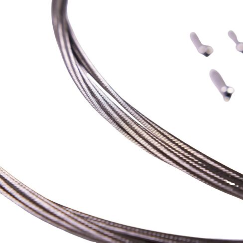 Stainless steel bike brake cables, bike brake cord core,MTB,Road bike brake cables set，include Free Cable End Crimps Kit，4pcs… (MTB -1.7M), Standard size, argent in Saudi Arabia