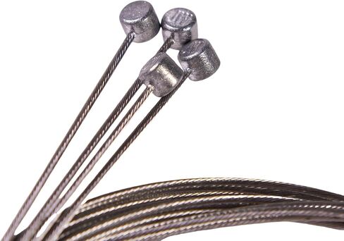 Stainless steel bike brake cables, bike brake cord core,MTB,Road bike brake cables set，include Free Cable End Crimps Kit，4pcs… (MTB -1.7M), Standard size, argent in Saudi Arabia