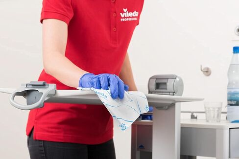 Vileda Professional - MicronSolo Single-use Microfiber Cloth White, Cleans Dirty Surfaces, Removes Grease and Fatty Dirt, Practical and Versatile in Saudi Arabia