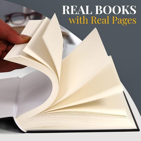 Houseables Decorative Books, Coffee Table Decor Books, Faux Books for Decoration, Set of 3, White | Black | Gray, Hardcover Fake Books, Console Table Decor, Tv Stand Decor, Stacked Books Decor in Saudi Arabia