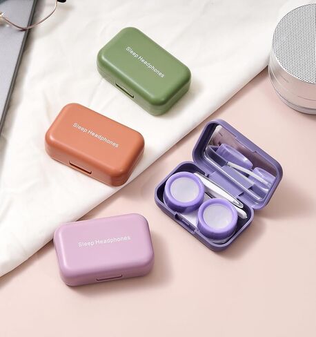 4PCS Contact Lens Case, Contact Lens Case Kit with Insert Mirror Lightweight, Compact, Portable Travel Contact Lens Box Set for Daily Outdoor in Kuwait