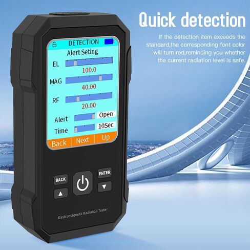 كاشف EMF: جهاز قياس EMF محمول 3 في 1 للمنزل والمكتب وصيد الأشباح - يكتشف إشارات EF وRF وMF وWiFi (أبيض) in Kuwait