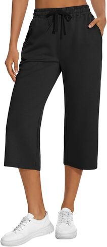 SPECIALMAGIC Women Capri Pants Air Layed Yoga Cotton Wide Leg Pants in Saudi Arabia