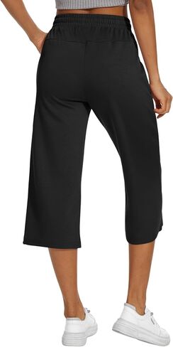 SPECIALMAGIC Women Capri Pants Air Layed Yoga Cotton Wide Leg Pants in Saudi Arabia