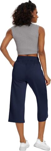 SPECIALMAGIC Women Capri Pants Air Layed Yoga Cotton Wide Leg Pants in Saudi Arabia