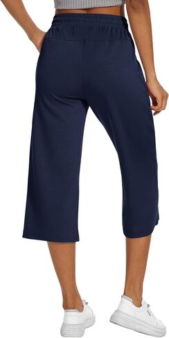SPECIALMAGIC Women Capri Pants Air Layed Yoga Cotton Wide Leg Pants in Saudi Arabia