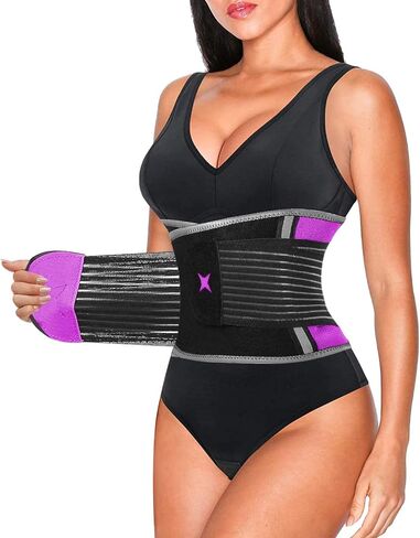 Finlin Women's Waist Trainer Slimmer Waist Trimmer Back Support Belt Weight Loss Exercise Fitness Enhance Sweating Effect in Saudi Arabia