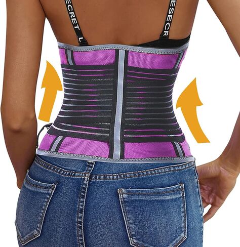 Finlin Women's Waist Trainer Slimmer Waist Trimmer Back Support Belt Weight Loss Exercise Fitness Enhance Sweating Effect in Saudi Arabia