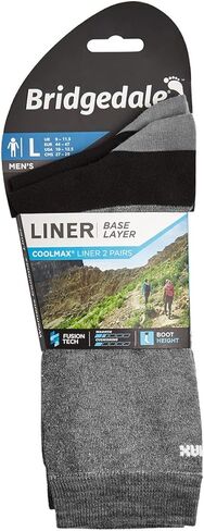 جوارب Bridgedale الرجالية Coolmax Base Layer Liner - عبوة من قطعتين in Kuwait