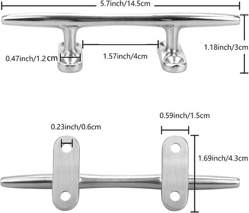 JING 316 Stainless Steel Open Base Cleat,Mooring Boat Dock Cleat Marine Accessories - (2 PCS) in Saudi Arabia
