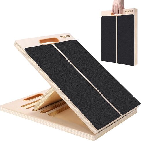 Portable Slant Board for Calf Stretching, Adjustable Wooden Calf Stretcher Incline Board, Calf Stretch Board for Squats Leg Knees Heel Ankle Stretching in Saudi Arabia