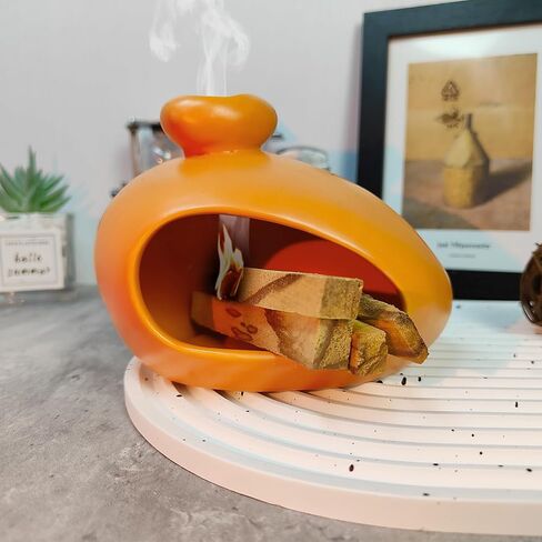 Modern Ceramic Palo Santo Holder, Meditation Yoga Incense Bowl, Contemporary Incense Burner, Chimney Incense Holder, Home Decor, Handcrafted Gift for Meditation and Aromatherapy Courses in Saudi Arabia