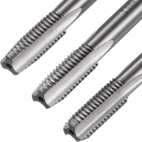 uxcell 3pcs Metric Hand Tap Set, M8 x 1.25 Taper/Plug/Bottom Thread Screw Taps, High Speed Steel Hand Threading Tapping Tool Kit in Saudi Arabia