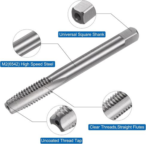 uxcell 3pcs Metric Hand Tap Set, M8 x 1.25 Taper/Plug/Bottom Thread Screw Taps, High Speed Steel Hand Threading Tapping Tool Kit in Saudi Arabia