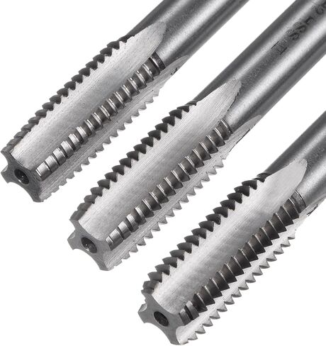 uxcell 3pcs Metric Hand Tap Set, M12 x 1.75 Taper/Plug/Bottom Thread Screw Taps, High Speed Steel Hand Threading Tapping Tool Kit in Saudi Arabia