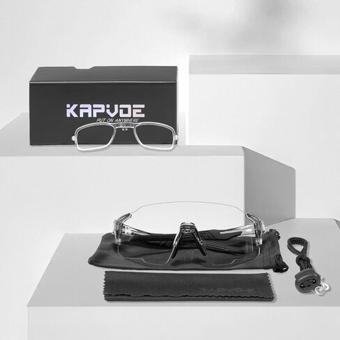KAPVOE Photochromic Cycling Glasses Sports Sunglasses Clear UV400 Protection Women Men Bike Goggles Running MTB BMX in Saudi Arabia