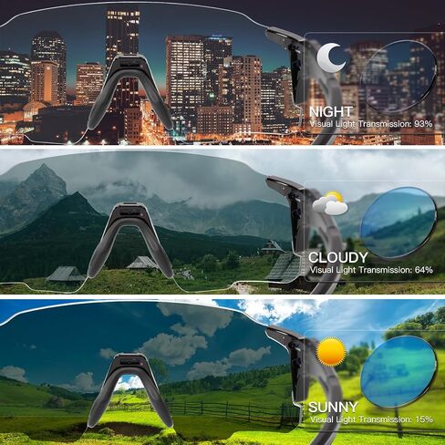 KAPVOE فوتوكروميك الدراجات نظارات نظارات شمسية رياضية واضحة UV400 حماية النساء الرجال نظارات الدراجة تشغيل الجبلية BMX in Kuwait