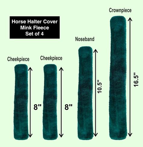Majestic Ally horse Halter Fleece Set -Full, Set of 09 (Crown, Noseband, Cheeks, Chin, Neck Pieces) and Set of 4 (Crown, Noseband, Cheeks), Multiple Colors in Saudi Arabia