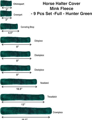 Majestic Ally horse Halter Fleece Set -Full, Set of 09 (Crown, Noseband, Cheeks, Chin, Neck Pieces) and Set of 4 (Crown, Noseband, Cheeks), Multiple Colors in Saudi Arabia