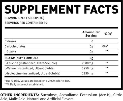 Man Sports ISO-AMINO Pure Isolated BCAAs - Build Lean Muscle - Branched Chain Amino Acids Powder - Keto BCAA - Accelerate Recovery - 210 Grams, 30 Servings - Grape Bubble Gum in Saudi Arabia