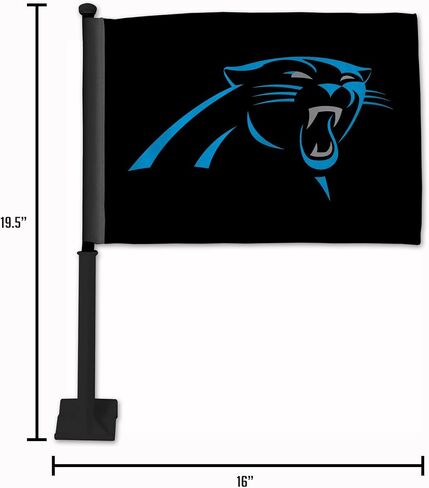 Rico Industries NCAA Tennessee Volunteers Black Pole Car Flag W' Black Pole Double Sided Car Flag - 16" x 19" - Strong Pole that Hooks Onto Car/Truck/Automobile in Saudi Arabia