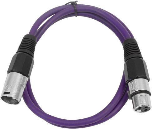 الصوت الزلزالي - SAXLX-2 - كابل توصيل XLR ذكر أرجواني إلى أنثى XLR - متوازن - سلك توصيل بطول 2 قدم in Saudi Arabia