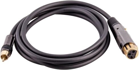 كابل تصحيح صوتي ممتاز بطول 2 قدم XLR أنثى إلى RCA ذكر - 16 مقياس (SARCXLF-2Black) in Saudi Arabia