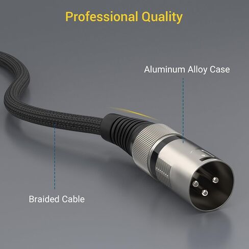 Cubilux Flexible XLR Microphone Cable for Speaker, 6.5ft XLR Female to Male Cable Suitable for Mic/Speaker, Balanced XLR Speaker Cable Suitable for Preambles, Speaker Systems, Radio Station etc-6.5ft in Saudi Arabia