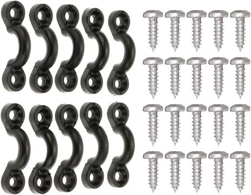 Kayak Pad Eye Kit, 10pcs Kayak Tie Down Loops Deck Rigging Kit - Nylon Padeye and Stainless Steel Screws for Canoe Boat Kayaking Accessories in Saudi Arabia