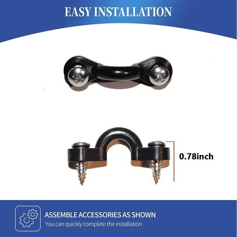 Kayak Pad Eye Kit, 10pcs Kayak Tie Down Loops Deck Rigging Kit - Nylon Padeye and Stainless Steel Screws for Canoe Boat Kayaking Accessories in Saudi Arabia