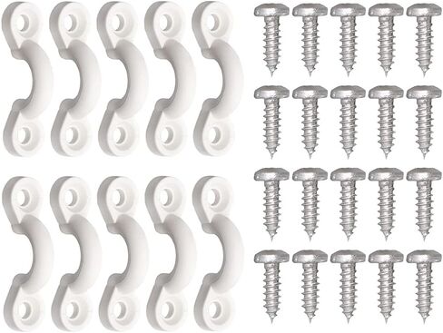 Kayak Pad Eye Kit, 10pcs Kayak Tie Down Loops Deck Rigging Kit - Nylon Padeye and Stainless Steel Screws for Canoe Boat Kayaking Accessories in Saudi Arabia