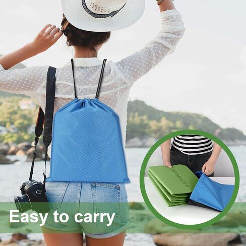 SAMADHI Folding Travel Yoga Mat Set, with Resistance Bands and Storage Bag. for Yoga, Pilates and Fitness. non-slip, Lightweigh and Convenient packaging. in Saudi Arabia