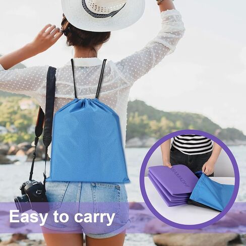 SAMADHI Folding Travel Yoga Mat Set, with Resistance Bands and Storage Bag. for Yoga, Pilates and Fitness. non-slip, Lightweigh and Convenient packaging. in Saudi Arabia