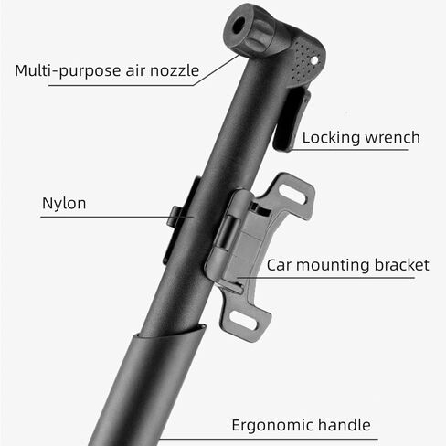 Mini Bike Pump,80 PSI Portable Adjustable Bicycle Pump with Presta and Schrader Valve for Road BMX and Mountain Bike Tires in Kuwait