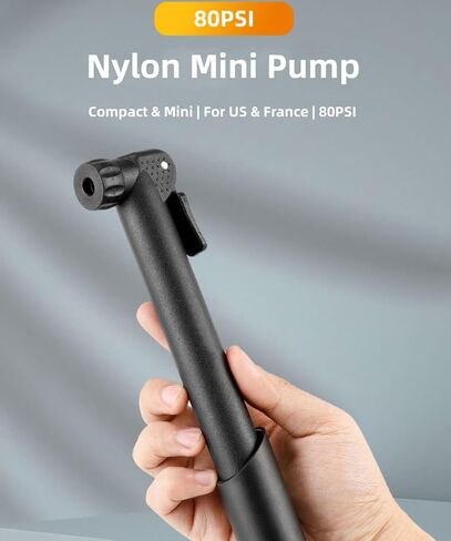 Mini Bike Pump,80 PSI Portable Adjustable Bicycle Pump with Presta and Schrader Valve for Road BMX and Mountain Bike Tires in Kuwait