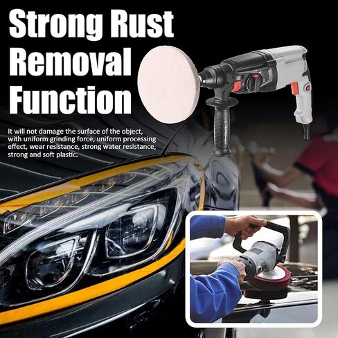 طقم عجلة تلميع 17 قطعة مقاس 4 بوصات و4 مقاسات، مجموعة عجلات تلميع قرصية من ألياف النايلون الحبيبية، وعجلة تلميع من ألياف النايلون مع مركبات تلميع in Kuwait