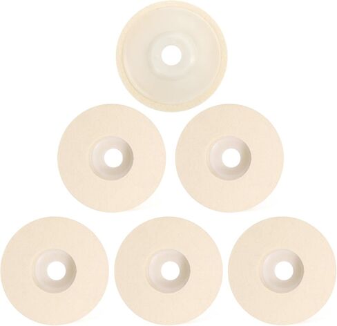 5pcs Wool Polishing Wheel Disc, Polishing Wheel for Angle Grinder 125mm Wool Felt Buffing Pad Disc for Metal Aluminum Drill Angle Grinder, with 22mm Inner Hole in Saudi Arabia